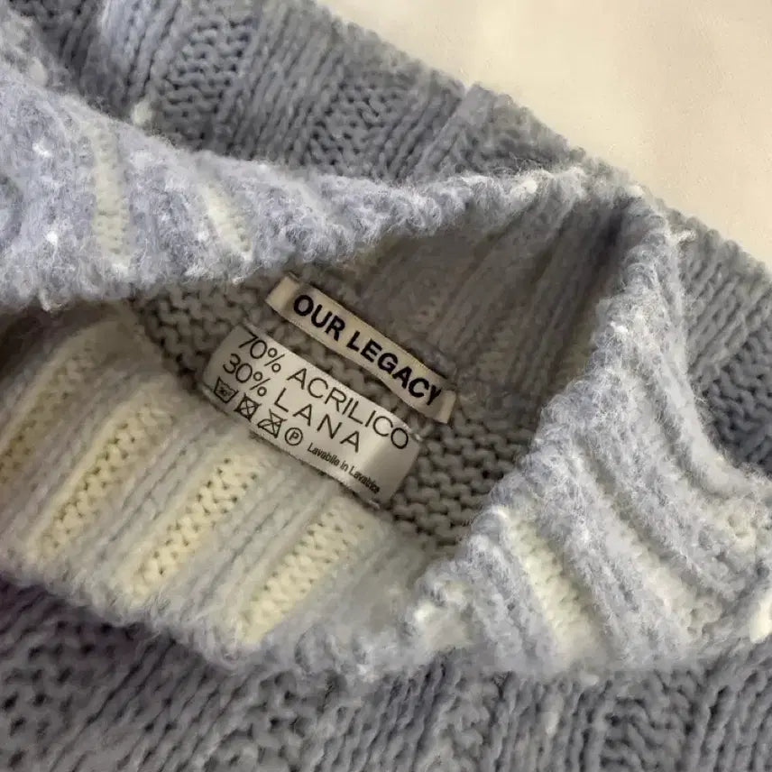 [BUNJANG] Our Legacy Blue Ribbed Knit Sweater / Our Legacy 아워레가시 블루 골지 니트 여성40 (컨디션 좋음)