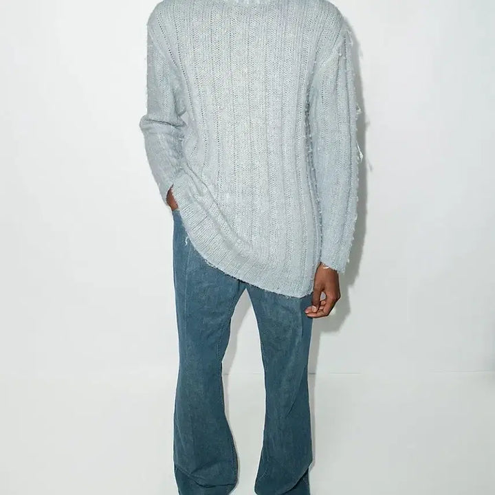 [BUNJANG] Our Legacy Blue Ribbed Knit Sweater / Our Legacy 아워레가시 블루 골지 니트 여성40 (컨디션 좋음)