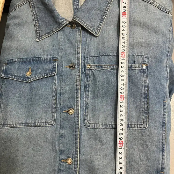 [SOLD OUT] 한섬 SYSTEM JEANS 연청 워싱 데님 크롭 자켓 55