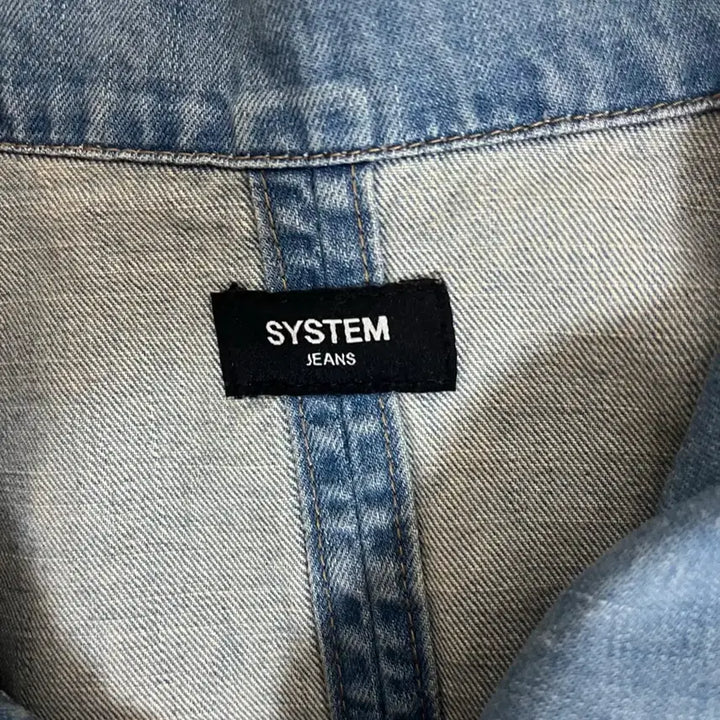 [SOLD OUT] 한섬 SYSTEM JEANS 연청 워싱 데님 크롭 자켓 55