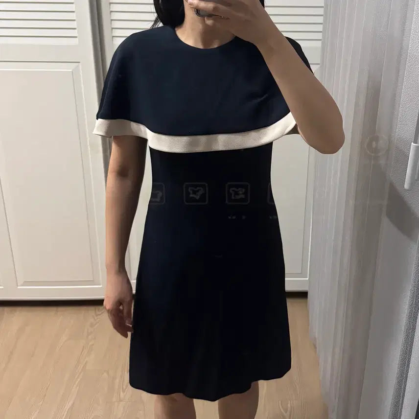 [BUNJANG] Jill Stuart Navy Cape Dress / 질스튜어트 네이비 케이프 원피스