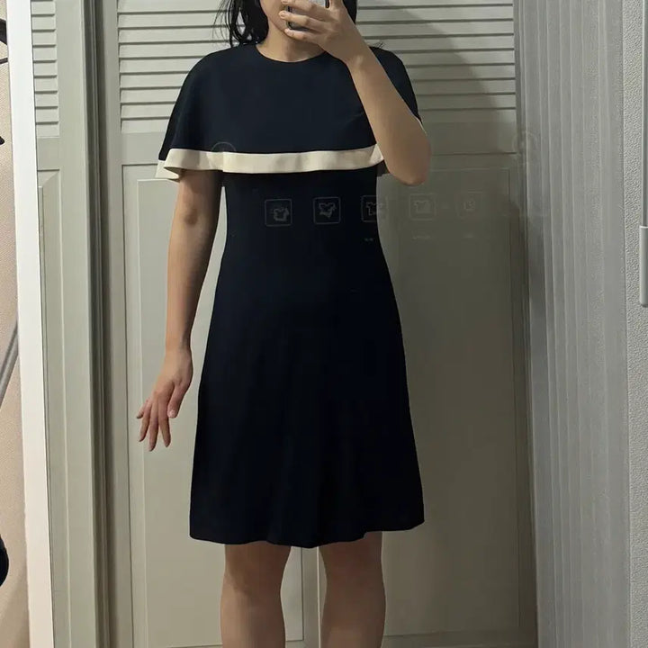 [BUNJANG] Jill Stuart Navy Cape Dress / 질스튜어트 네이비 케이프 원피스