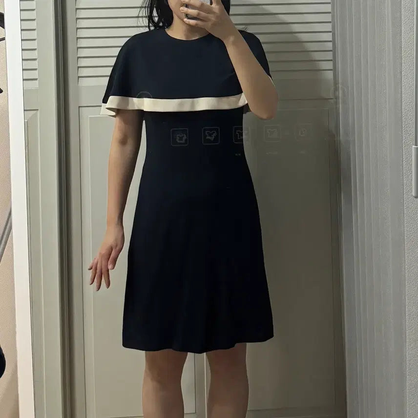 [BUNJANG] Jill Stuart Navy Cape Dress / 질스튜어트 네이비 케이프 원피스