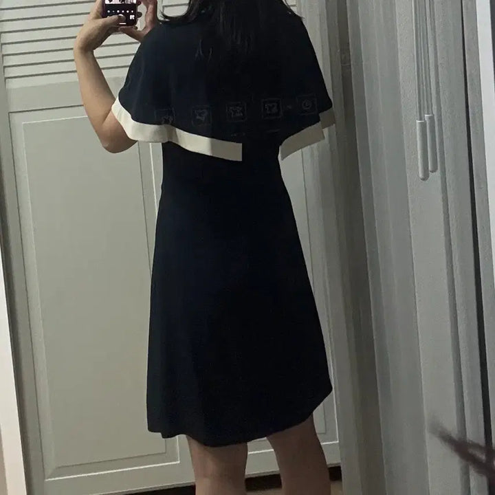 [BUNJANG] Jill Stuart Navy Cape Dress / 질스튜어트 네이비 케이프 원피스