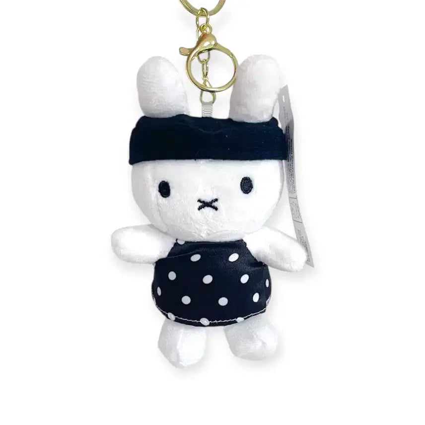 [BUNJANG] Miffy Black Dot Dress Keyring / 미피 nijntje miffy 미피 블랙 도트 원피스 키링(개당)