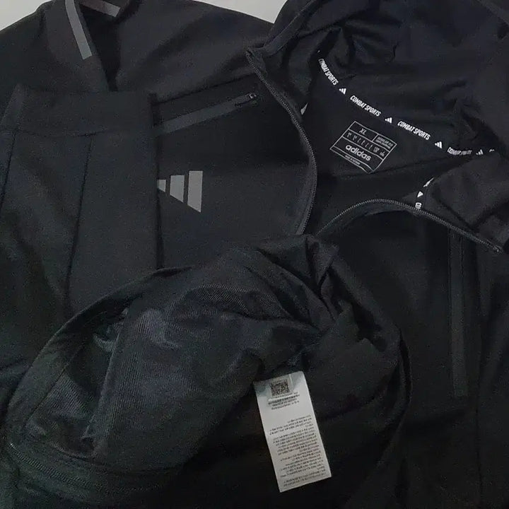 [BUNJANG] Adidas Black Jersey Hoodie Zip-up / No.26030713 아디다스 블랙 져지 후드 집업