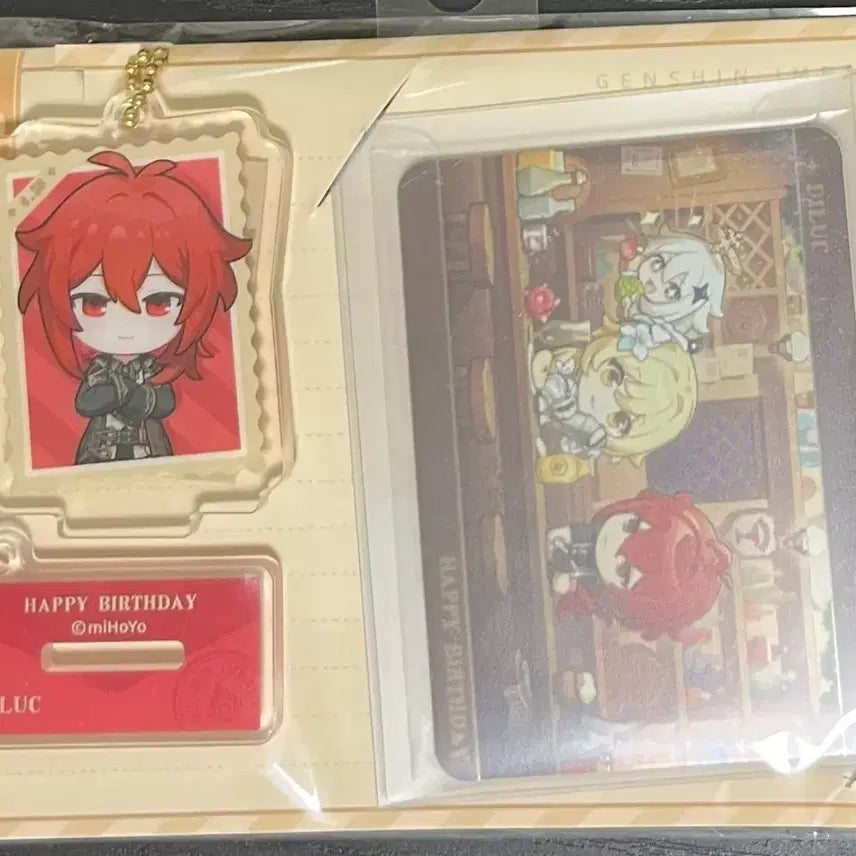 [BUNJANG] Genshin Impact Diluc Acrylic Stand / 원신 다이루크 생일 디오라마 아크릴 스탠드