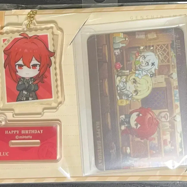 [BUNJANG] Genshin Impact Diluc Acrylic Stand / 원신 다이루크 생일 디오라마 아크릴 스탠드