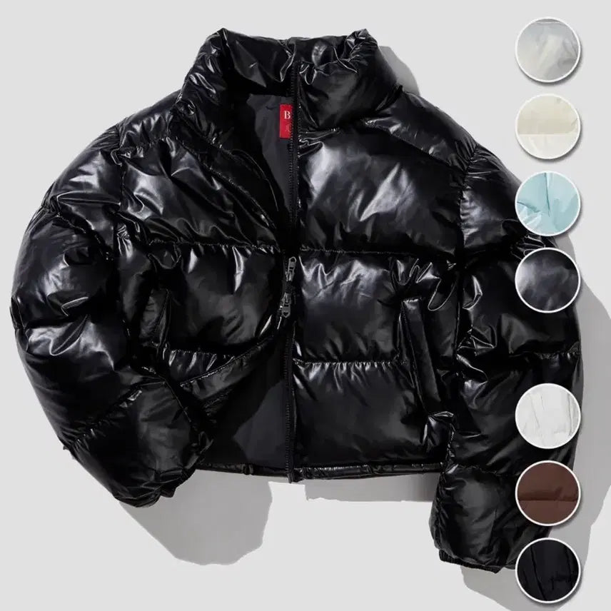 [BUNJANG] Unbranded Cropped Shiny Padded Jacket / 크롭 유광 패딩 팝니다