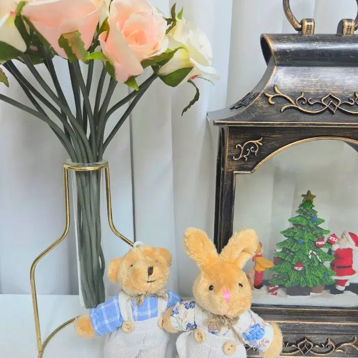 [BUNJANG] Mini Bear Rabbit Doll Keyring Set / 미니 곰돌이 토끼 인형키링 커플템 세트 새상품