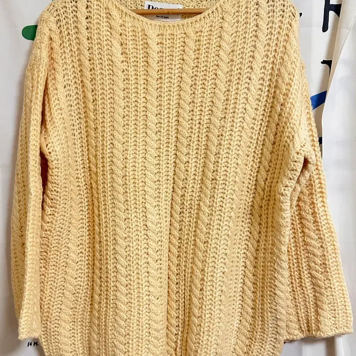 [BUNJANG] MaybeBaby Lemon Cream Knit Sweater / (새상품)메이비베이비 레몬크림 니트