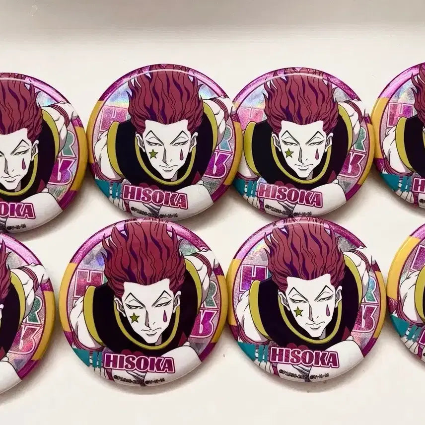 [BUNJANG] Hunter x Hunter Hisoka Badge Bundle Set / 헌터x헌터 히소카 캔뱃지 8개