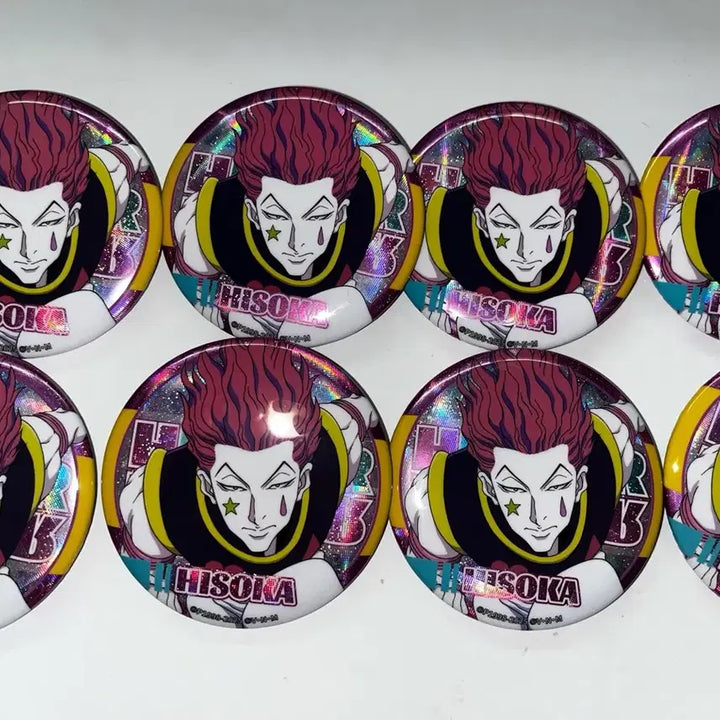 [BUNJANG] Hunter x Hunter Hisoka Badge Bundle Set / 헌터x헌터 히소카 캔뱃지 8개