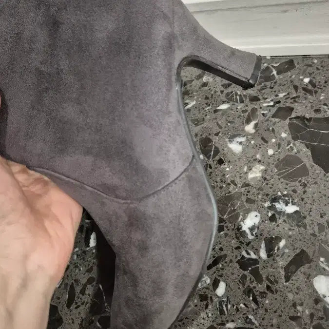 [BUNJANG] Suede Gray Long Boots / 스웨이드 롱부츠 회색