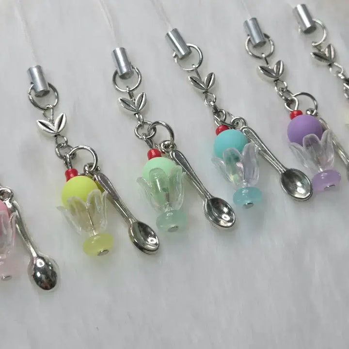[BUNJANG] Parfait Keychain Handmade Phone Strap Bead Keychain / 파르페 키링 수제키링 휴대폰고리 비즈키링