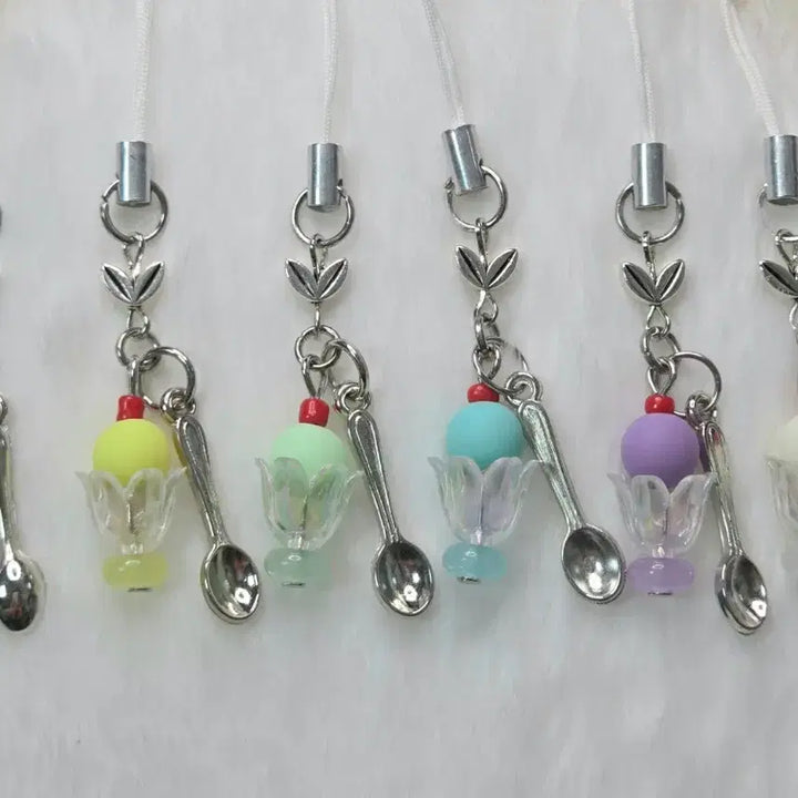 [BUNJANG] Parfait Keychain Handmade Phone Strap Bead Keychain / 파르페 키링 수제키링 휴대폰고리 비즈키링