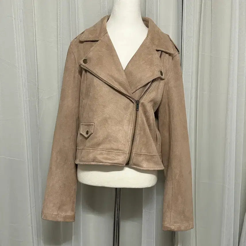[BUNJANG] Liz Lisa Eyelet Ribbon Suede Crop Rider Jacket / 리즈리사 아일렛 리본 스웨이드 크롭 라이더자켓 갸루 y2k