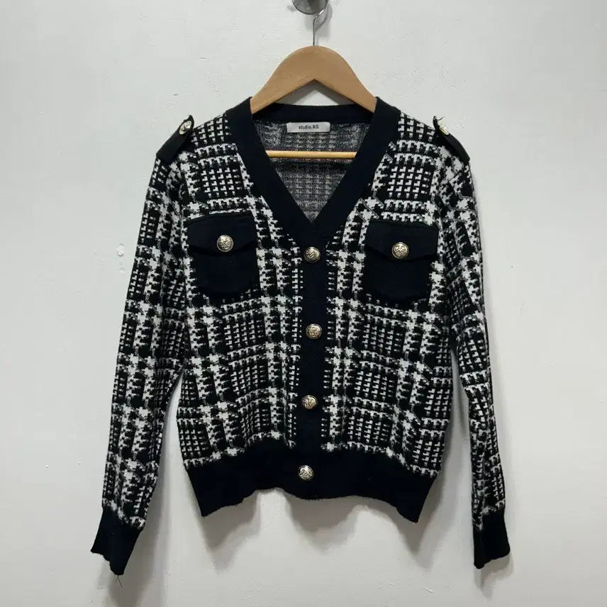 [BUNJANG] studio.AG Houndstooth Cardigan / studio.AG 하운드투스 가디건