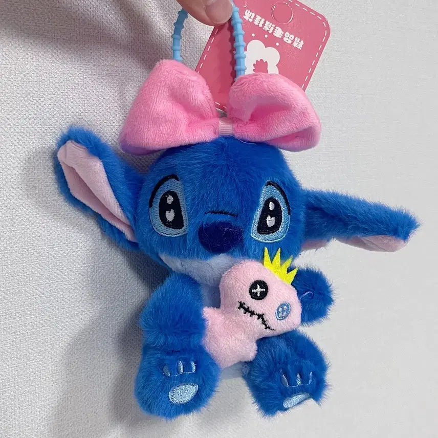 [BUNJANG] Disney Stitch &amp; Scrump Plush Keyring / 디즈니 스티치와 스크럼프 인형 키링(개당)