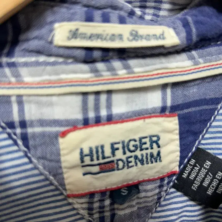 [BUNJANG] Tommy Hilfiger Denim Checkered Shirt (Size S) / 타미힐피거 데님 남방 체크 셔츠 S