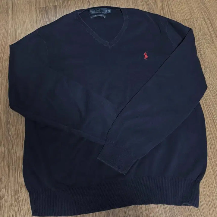 [BUNJANG] Polo Ralph Lauren Navy V-Neck Knit Sweater / 폴로 랄프로렌 네이비 V넥 니트 XL