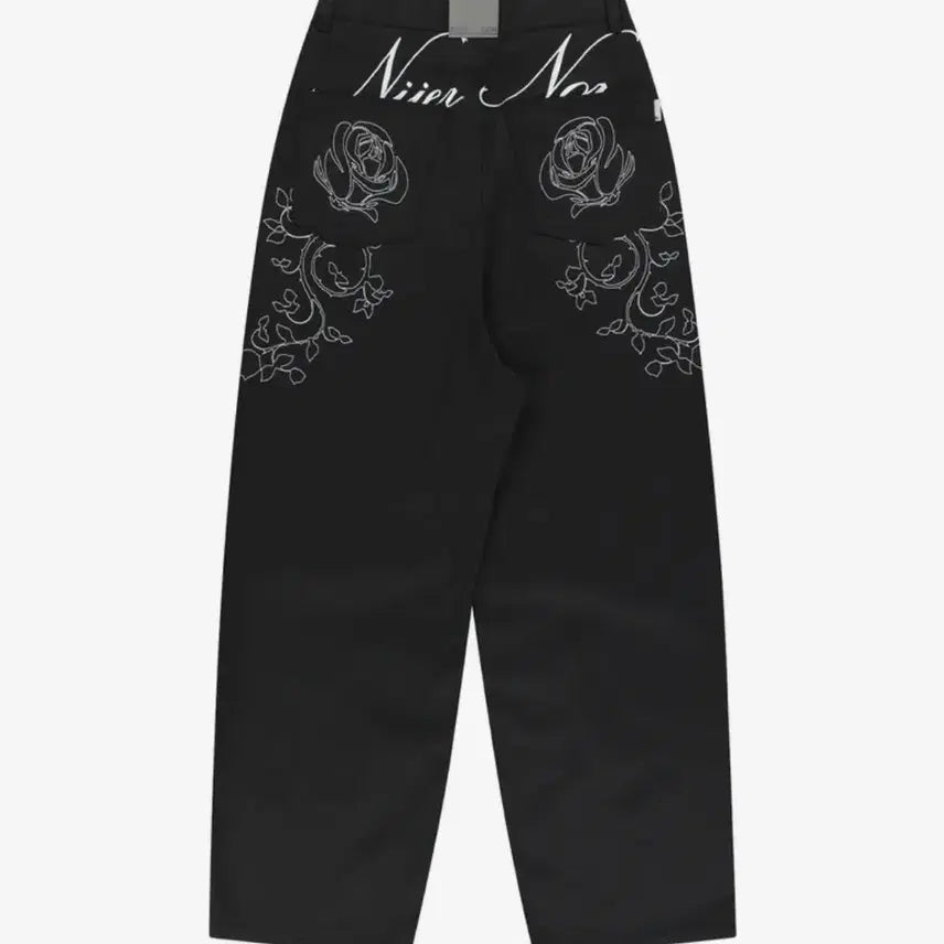 [BUNJANG] Nier Noir ROSE BALLOON DENIM PANTS - BLACK / 니어노어 ROSE BALLOON DENIM PANTS_BLACK