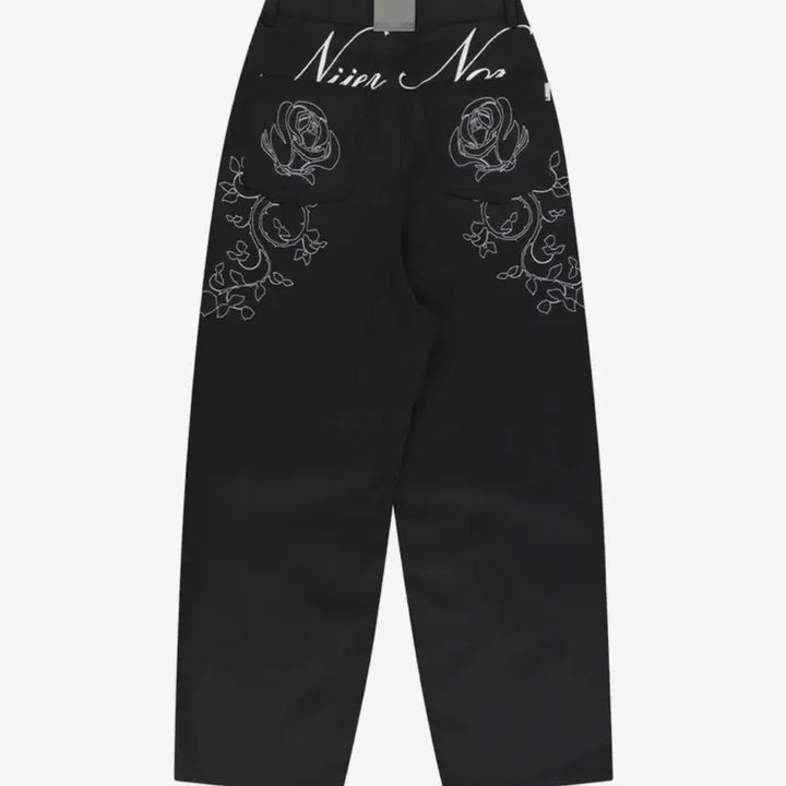 [BUNJANG] Nier Noir ROSE BALLOON DENIM PANTS - BLACK / 니어노어 ROSE BALLOON DENIM PANTS_BLACK