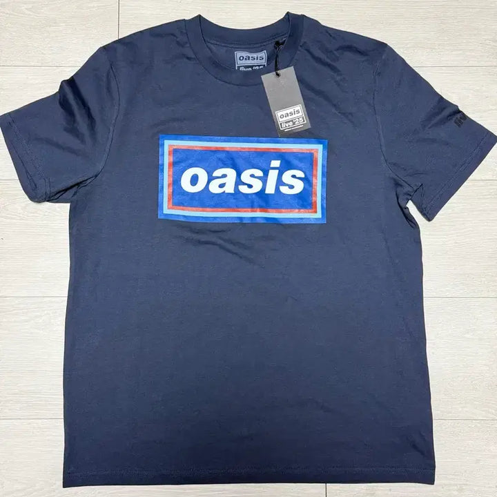 [SOLD OUT] 오아시스 라이브25 공식 96 레트로 로고 티셔츠 다크네이비