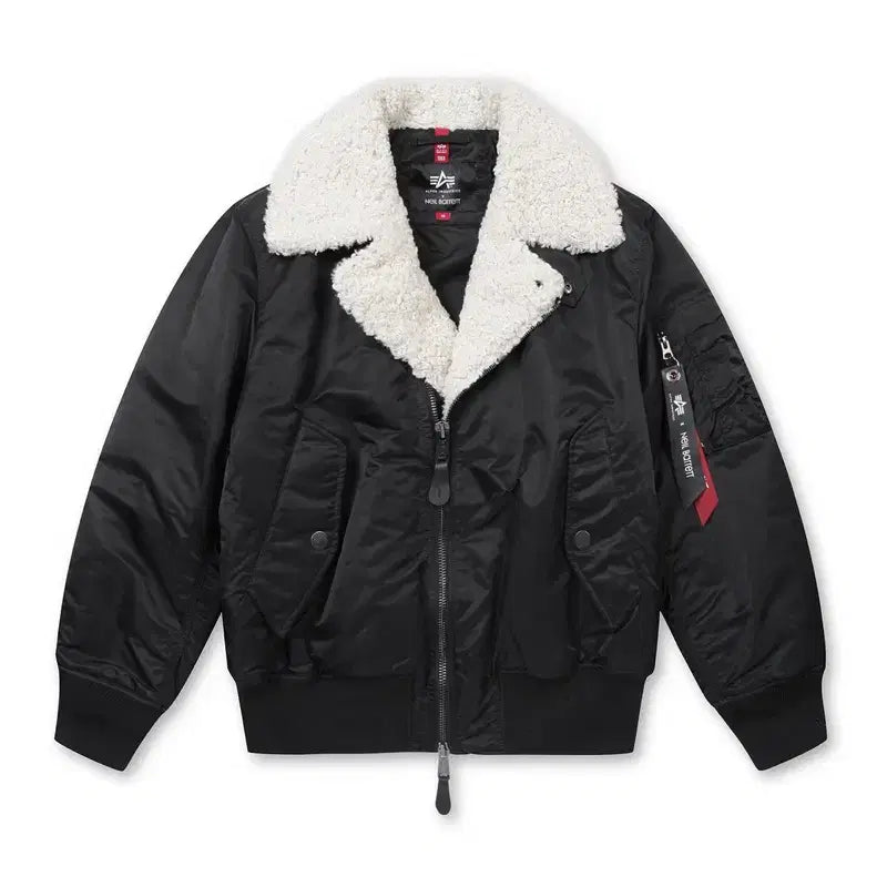 [BUNJANG] Alpha Industries x Neil Barrett MA-1 Biker Jacket (Black) / [M] 알파 인더스트리 x 닐 바렛 MA-1 바이커 자켓 블랙