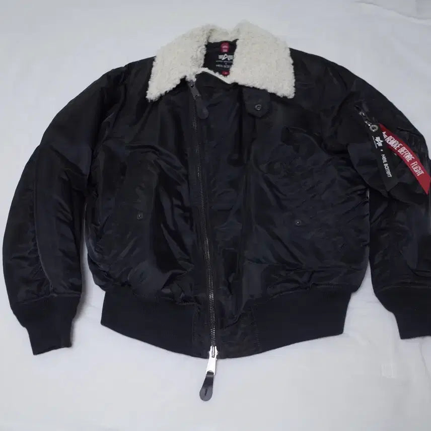 [BUNJANG] Alpha Industries x Neil Barrett MA-1 Biker Jacket (Black) / [M] 알파 인더스트리 x 닐 바렛 MA-1 바이커 자켓 블랙