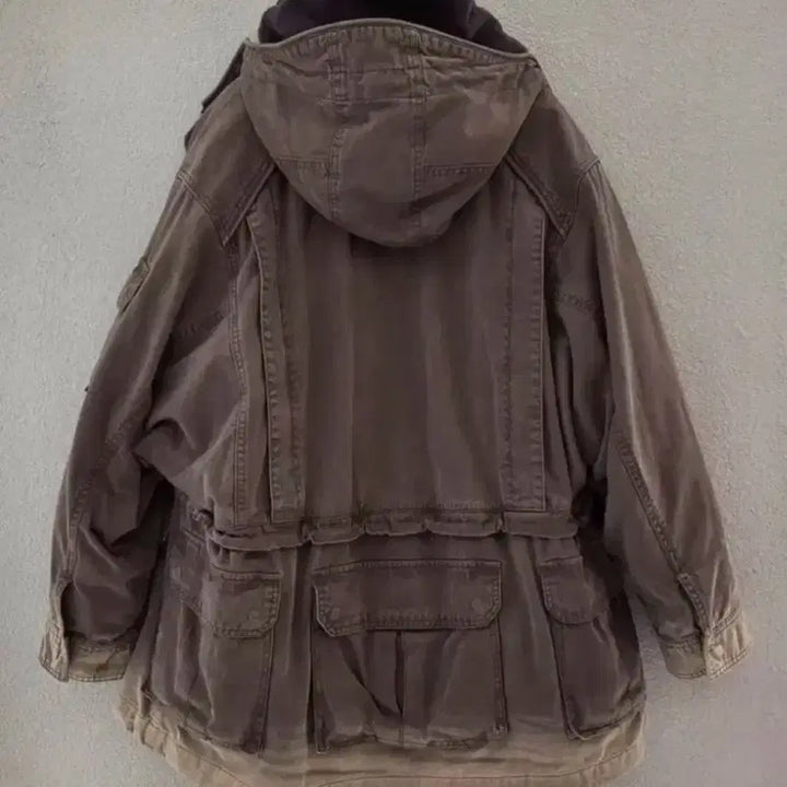 [BUNJANG] Juun.J 23FW Cotton Garment Dyed Parka - Gray / 준지 23FW 코튼 가먼트 다잉 파카 - 그레이 (새제품)
