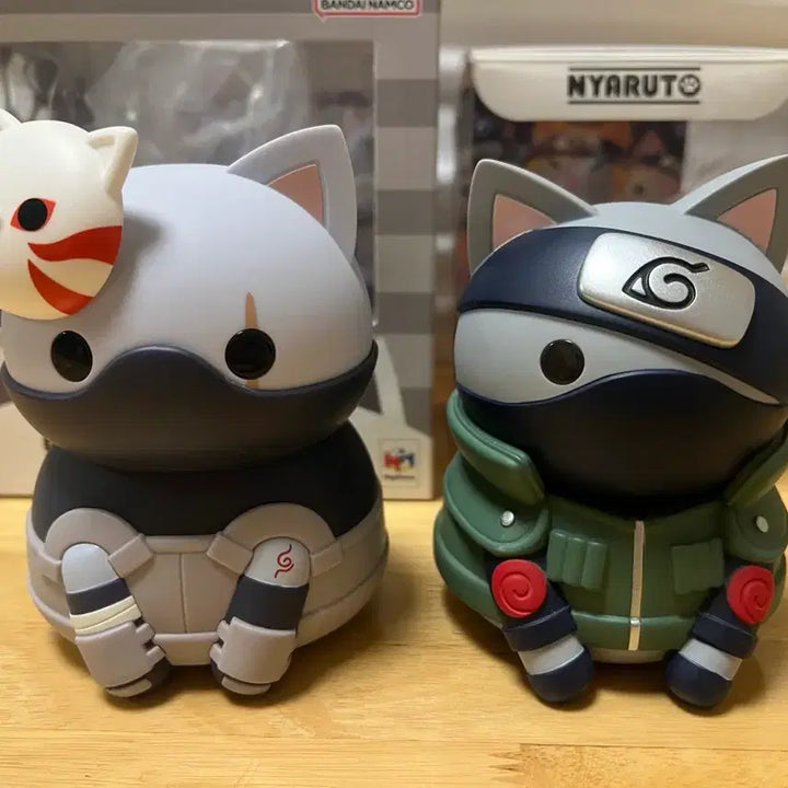 [BUNJANG] Naruto Hatake Kakashi Mega Cat Figure Bundle Set / 일괄) 나루토 빅냐루토 하타케 카카시 상급닌자, 암부 메가캣 피규어