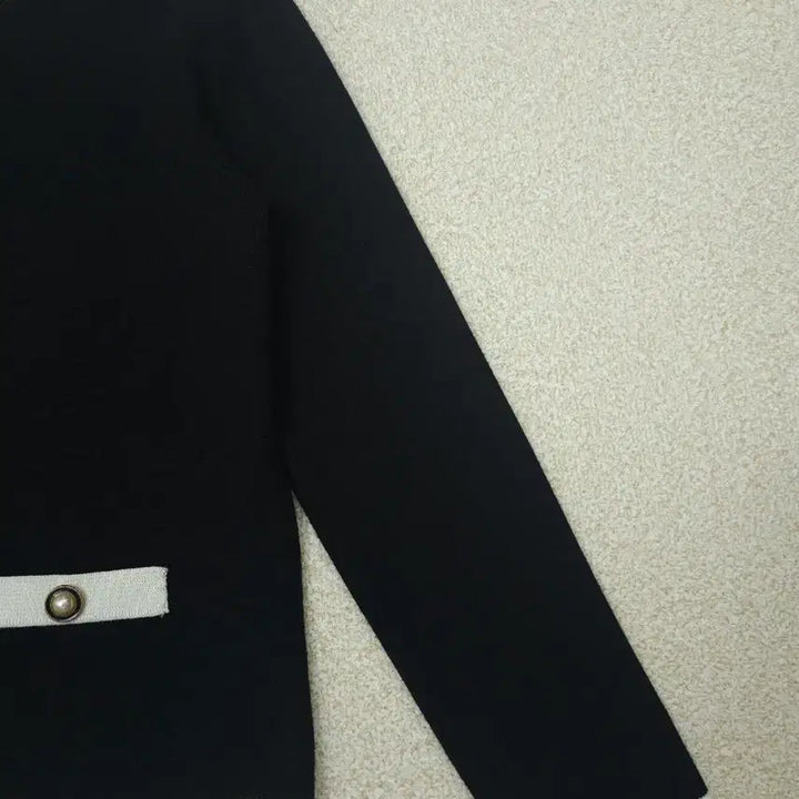 [BUNJANG] ZARA Tweed Cardigan (M) - Black / (M)자라 여성 가디건 트위드 배색 긴팔 블랙 L5W2542