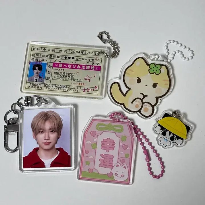 [BUNJANG] &amp;TEAM Yuma Student ID/Membership Card/Photo Set/Omamori/Birthday Cafe Keyring Bundle / 앤팀 유마 학생증 회원증 증사 오마모리 생카 키링 일괄