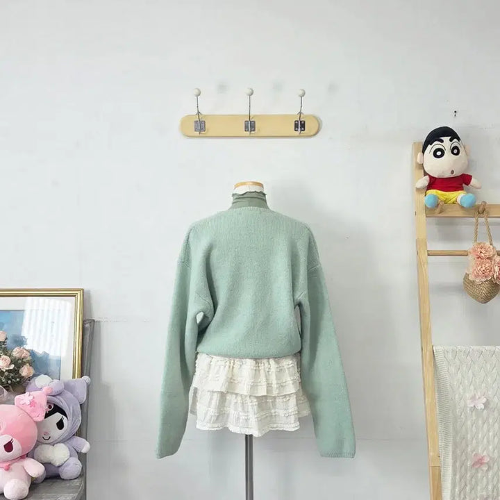 [SOLD OUT] 빈티지 만원샵 UNUSUALLY 민트 니트