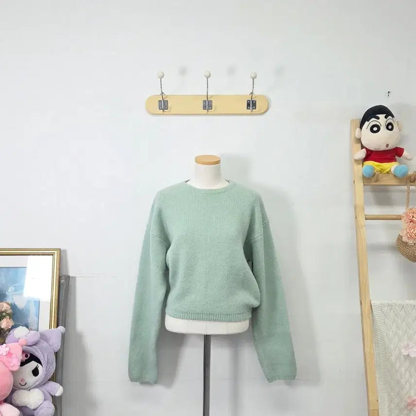 [SOLD OUT] 빈티지 만원샵 UNUSUALLY 민트 니트