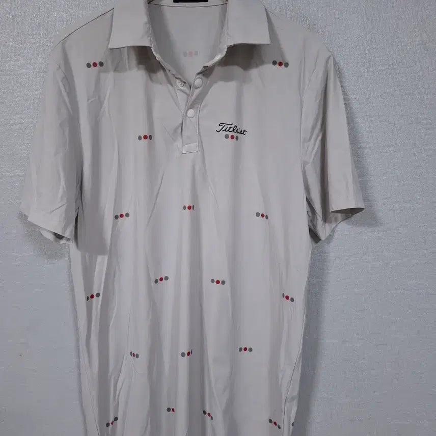 [BUNJANG] Titleist Dot Pattern Short Sleeve Polo Shirt / 타이틀리스트 반팔 카라티 도트 패턴 L