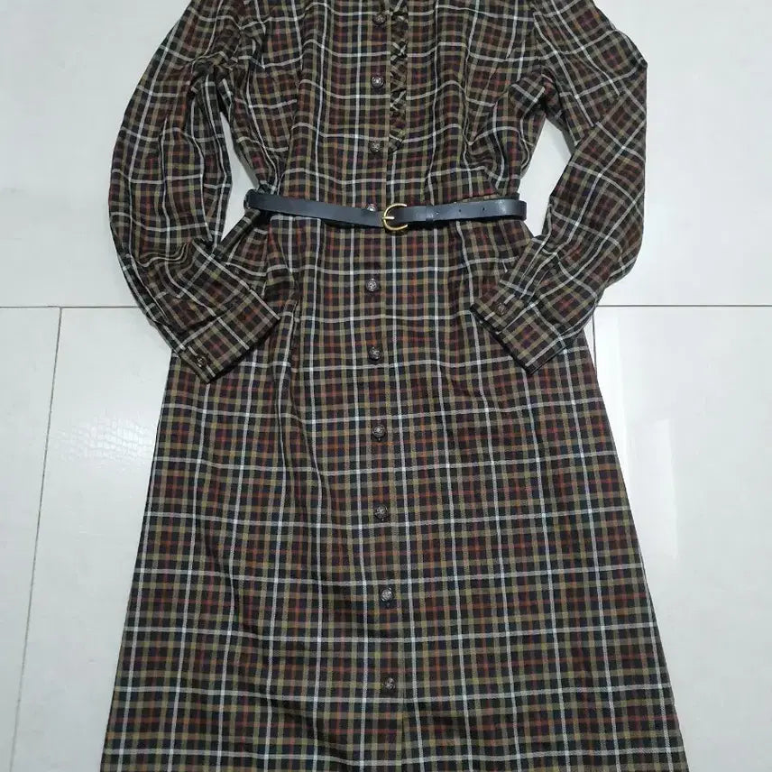 [SOLD OUT] 닥스 체크 롱 원피스(닥스벨트 포함)