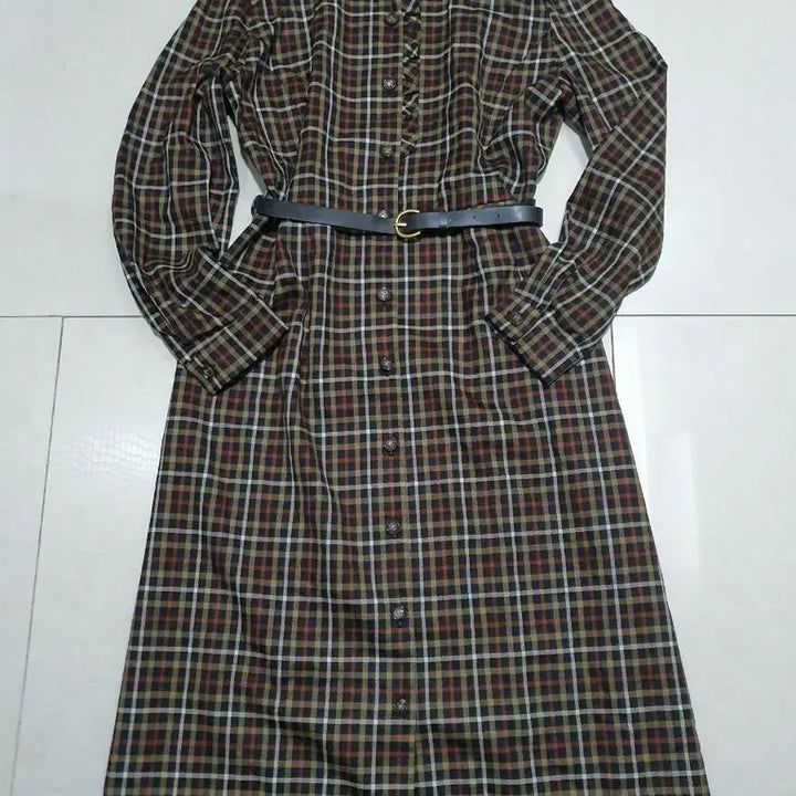 [SOLD OUT] 닥스 체크 롱 원피스(닥스벨트 포함)