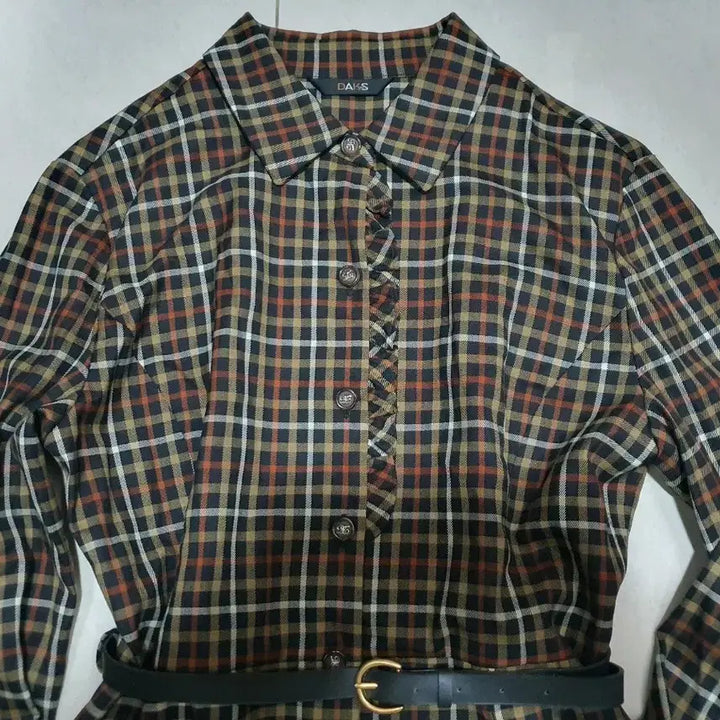 [SOLD OUT] 닥스 체크 롱 원피스(닥스벨트 포함)