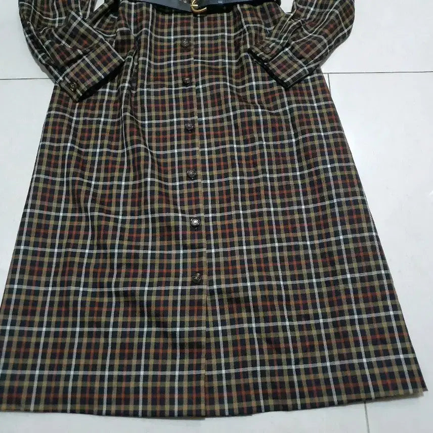 [SOLD OUT] 닥스 체크 롱 원피스(닥스벨트 포함)