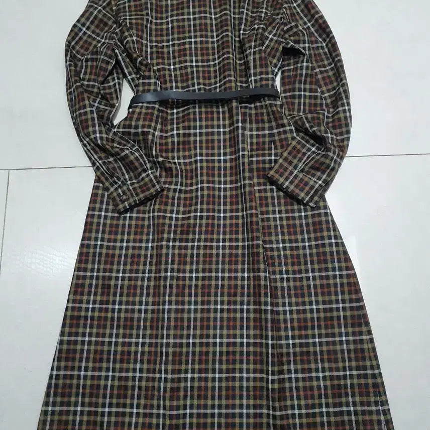 [SOLD OUT] 닥스 체크 롱 원피스(닥스벨트 포함)