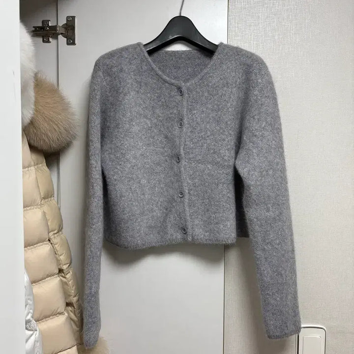 [BUNJANG] Angora Cardigan &amp; Flare Long Skirt Set / 럭셜 앙고라 가디건&amp; 플레어 롱스커트