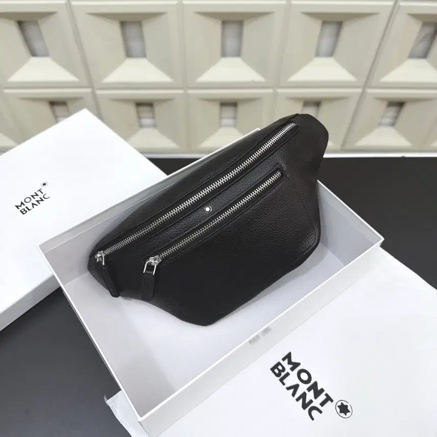 [BUNJANG] Montblanc Black Crossbody Hip Bag / 몽블랑 힙색 블랙 크로스백