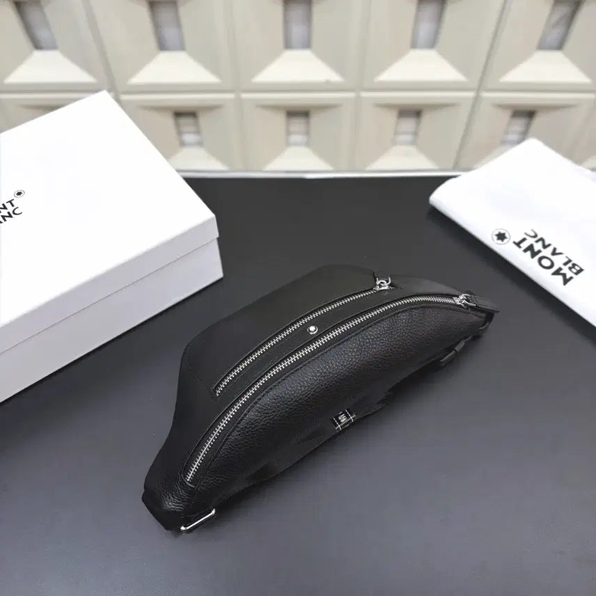 [BUNJANG] Montblanc Black Crossbody Hip Bag / 몽블랑 힙색 블랙 크로스백