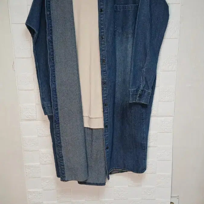 [SOLD OUT] 롱 데님 셔츠 원피스 청남방ㅡ프리
