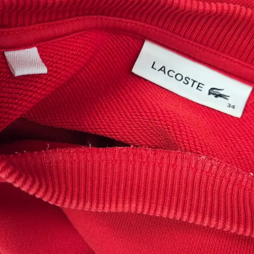 [BUNJANG] Lacoste Red Sweatshirt Dress / 빈티지 만원샵 라코스테 레드 맨투맨 원피스