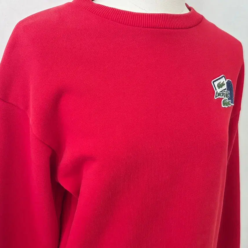 [BUNJANG] Lacoste Red Sweatshirt Dress / 빈티지 만원샵 라코스테 레드 맨투맨 원피스