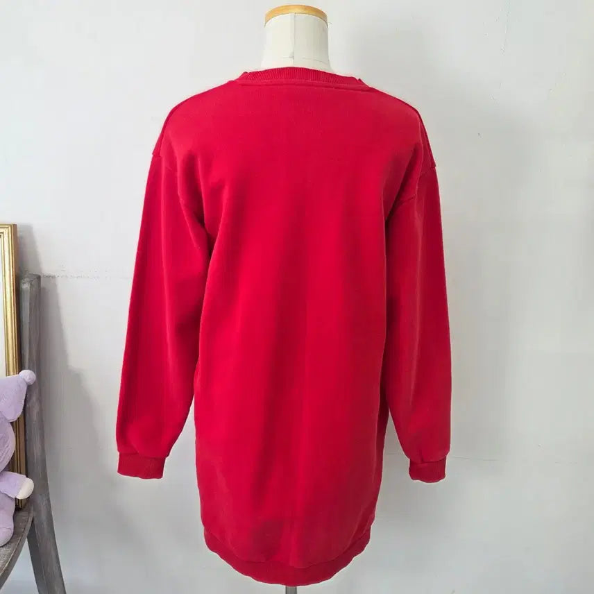 [BUNJANG] Lacoste Red Sweatshirt Dress / 빈티지 만원샵 라코스테 레드 맨투맨 원피스