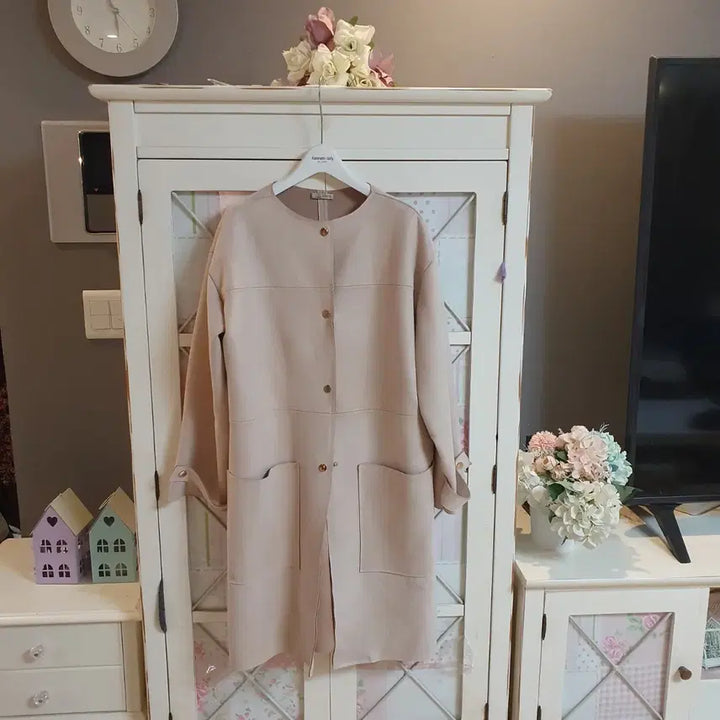 [BUNJANG] ZARA Suede Trench Coat Beige Jacket / 자라 스웨이드 자켓 트렌치코트/555-66
